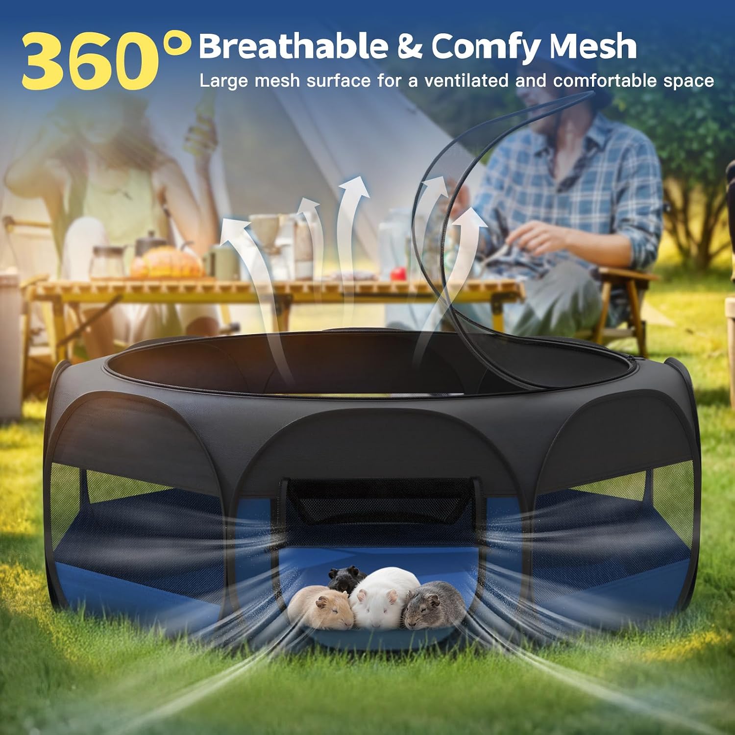 VavoPaw Brooder Box Up to 15 Chicks, Chicken Brooder for Chick Starter Kit-Pop-Up Chicken Brooder Box with Breathable Mesh Cover, Portable Design, Indoor Outdoor Brooder Pen for Chick, Duck, Quail - Image 3